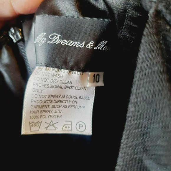 My Dreams & More Black Size 10 Dress with Jewels Pageant/Dance/Prom/Special Even - Picture 4 of 4